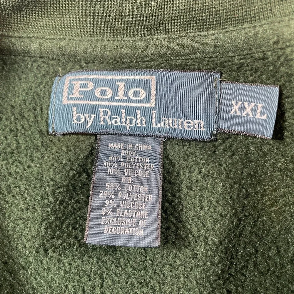 Polo Ralph Lauren Mens Jacket XXL Green Classic Prep Full Zip Harrington Bomber